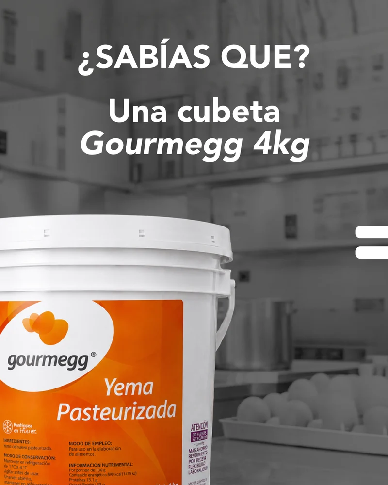 ¿Sabías que? Una cubeta Gourmegg de 4 kg